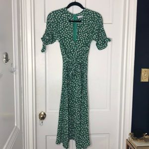 Faithful The Brand green & white floral midi dress